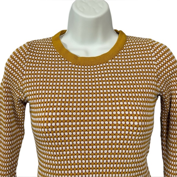 ZARA Knit, Sweater Textured Weave, XS, Yellow, Red, White - Picture 3 of 10